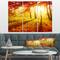 Designart - Yellow Red Fall Trees and Leaves - Landscape Canvas Art Print